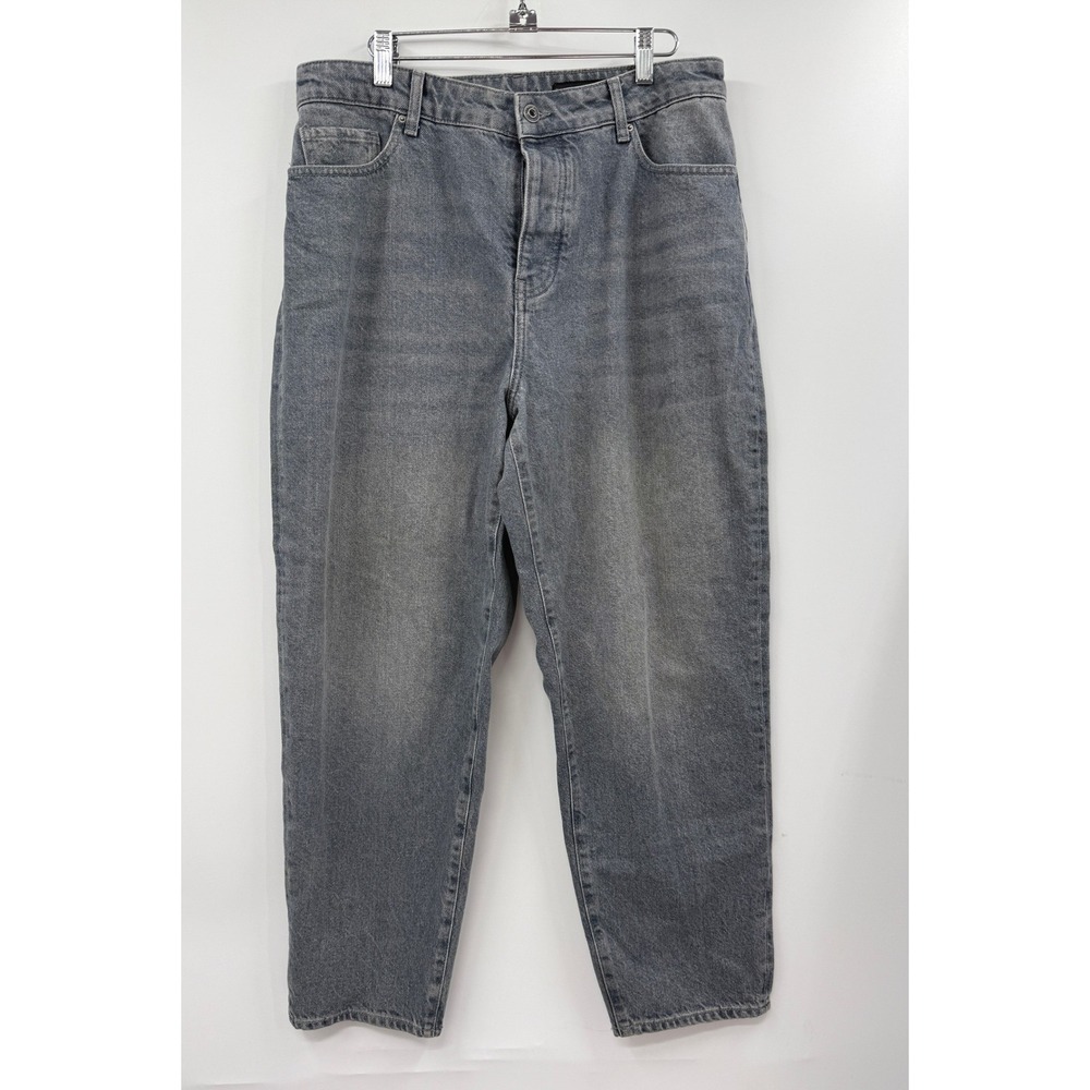 Armani Exchange Mens J51 Carrot Fit Grey Tapered Denim Jeans Size‎ 32